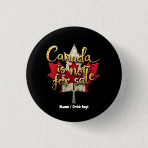 Badge Rond 2,50 Cm Fierté canadienne : le Canada n'est pas à vendre