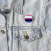 Badge Rond 2,50 Cm Fierté de Genderfluid (En situation)