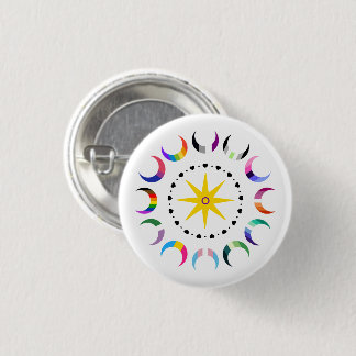 Badge Rond 2,50 Cm Fierté des croissants queer de la lune