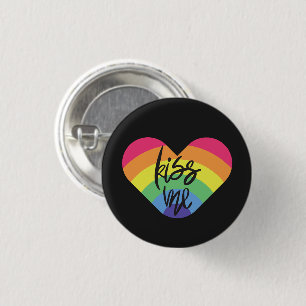 Badge Rond 2,50 Cm Fierté - embrasse-moi. L'amour est juste.