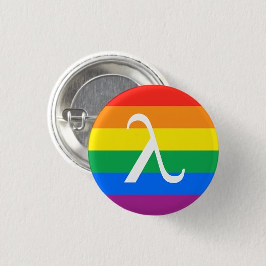 Badge Rond 2,50 Cm Fierté et activisme Lambda LGBT (Devant & derrière)