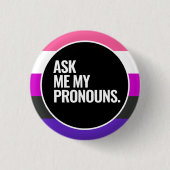 Badge Rond 2,50 Cm Fierté genderfluid (Devant)