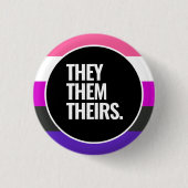 Badge Rond 2,50 Cm Fierté genderfluid (Devant)