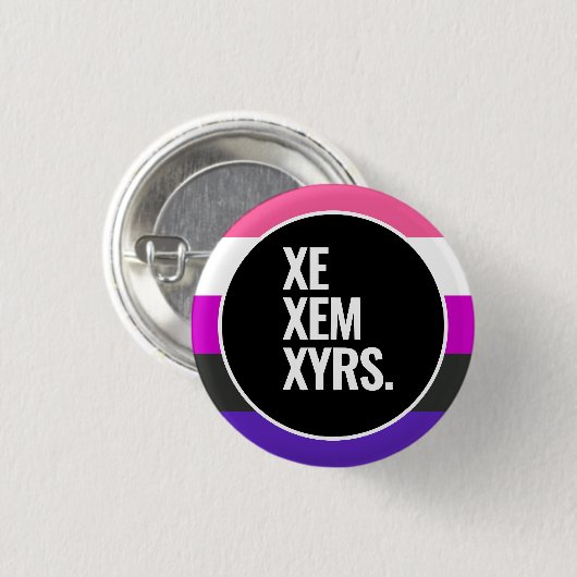 Badge Rond 2,50 Cm Fierté genderfluid (Devant & derrière)