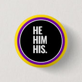 Badge Rond 2,50 Cm Fierté intersexe (Devant)
