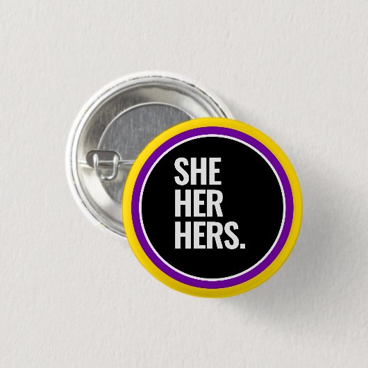 Badge Rond 2,50 Cm Fierté intersexe (Devant & derrière)