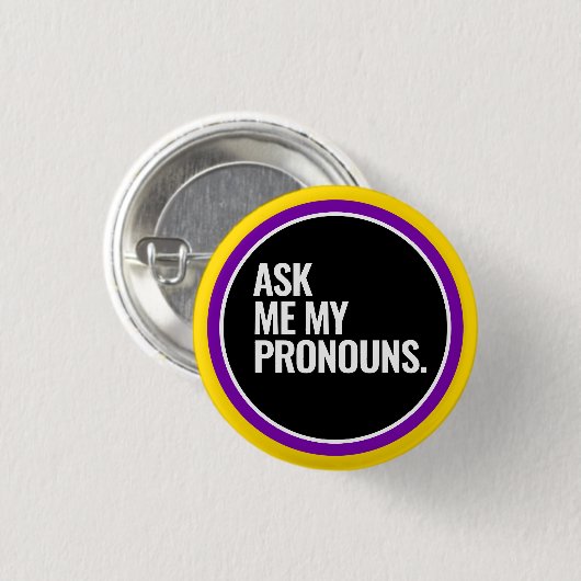 Badge Rond 2,50 Cm Fierté intersexe (Devant & derrière)