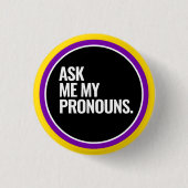 Badge Rond 2,50 Cm Fierté intersexe (Devant)