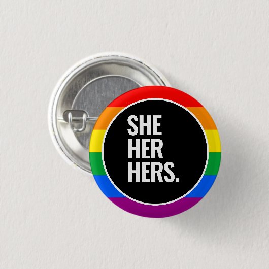Badge Rond 2,50 Cm Fierté LGBTQ (Devant & derrière)