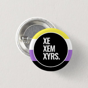 Badge Rond 2,50 Cm Fierté non binaire