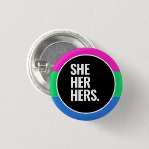 Badge Rond 2,50 Cm Fierté polysexuelle