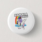 BADGE ROND 2,50 CM FIERTÉ UNICORNE DE KAMALA HARRIS (Devant)