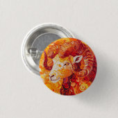 Badge Rond 2,50 Cm Fiery Solar Capricorn Spirit (Devant & derrière)