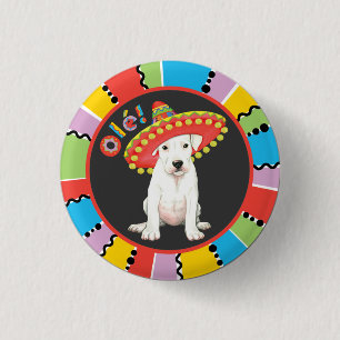 Badge Rond 2,50 Cm Fiesta Dogo Argentino