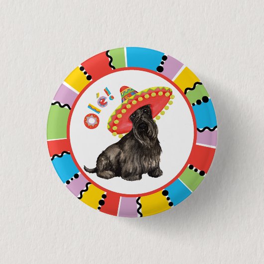 Badge Rond 2,50 Cm Fiesta Scottish Terrier (Devant)