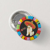 Badge Rond 2,50 Cm Fiesta Wire Fox Terrier (Devant & derrière)
