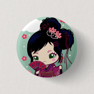 Badge Rond 2,50 Cm Fille Ayaka de Harajuku