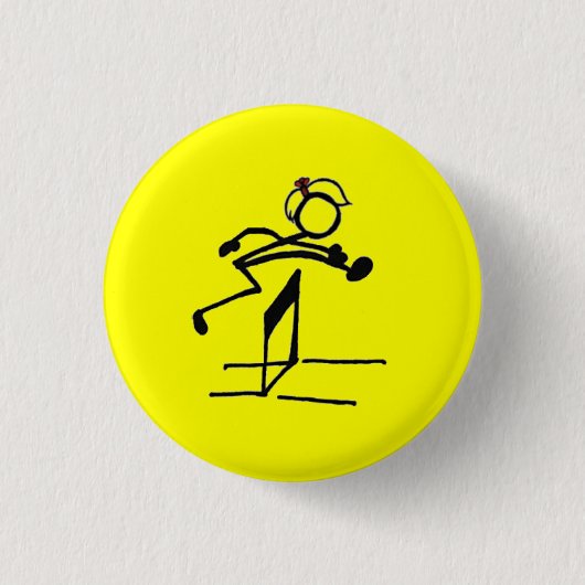 Badge Rond 2,50 Cm Fille de bâton (Devant)