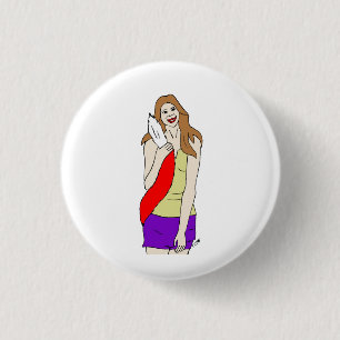 Badge Rond 2,50 Cm fille foy