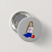 Badge Rond 2,50 Cm fille foy (Devant & derrière)