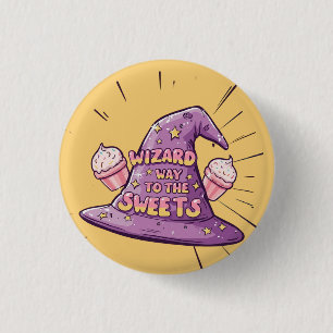 Badge Rond 2,50 Cm Fille Halloween - Le chemin du sorcier vers les do