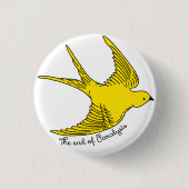 Badge Rond 2,50 Cm Fin de la paralysie Oiseau jaune (Devant)