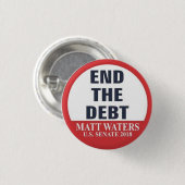Badge Rond 2,50 Cm Finissez la dette (Devant & derrière)