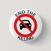 Badge Rond 2,50 Cm Finissez le bouton de massacre (Devant)