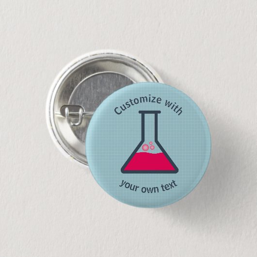 Badge Rond 2,50 Cm Flacon erlenmeyer (Devant & derrière)