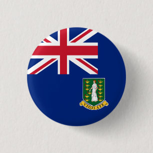 Badge Rond 2,50 Cm Flag des îles Vierges britanniques