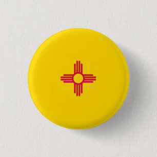 Badge Rond 2,50 Cm Flag du Nouveau-Mexique