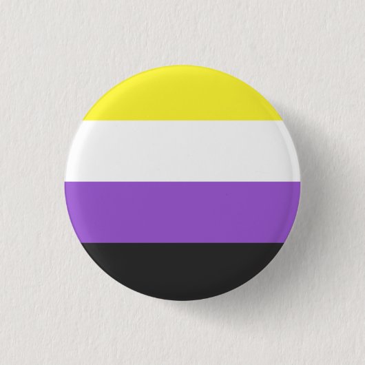 Badge Rond 2,50 Cm Flag non-binaire (Devant)