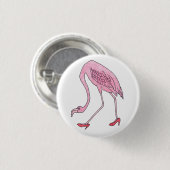 Badge Rond 2,50 Cm flamant (Devant & derrière)