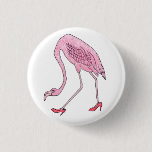 Badge Rond 2,50 Cm flamant