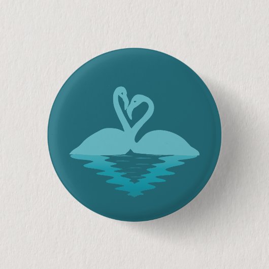 Badge Rond 2,50 Cm Flamant rose (Devant)