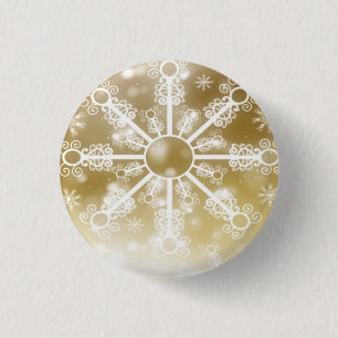 Badge Rond 2,50 Cm Flèche-neige en or
