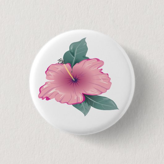 Badge Rond 2,50 Cm Fleur (Devant)