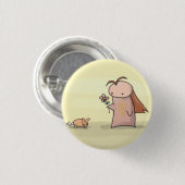 Badge Rond 2,50 Cm fleur (Devant & derrière)