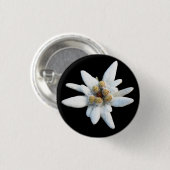 Badge Rond 2,50 Cm Fleur alpine d'edelweiss (Devant & derrière)