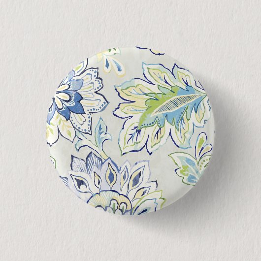Badge Rond 2,50 Cm Fleur bleue de Bohème (Devant)