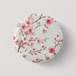 Badge Rond 2,50 Cm Fleur de cerise
