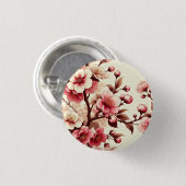 Badge Rond 2,50 Cm Fleur de Cerisier (Devant & derrière)
