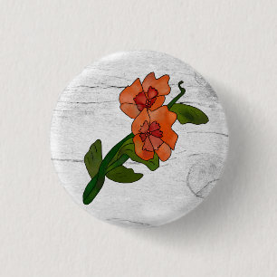 Badge Rond 2,50 Cm Fleur de fantaisie