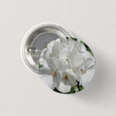 Badge Rond 2,50 Cm Fleur de géranium blanc délicate (Devant & derrière)