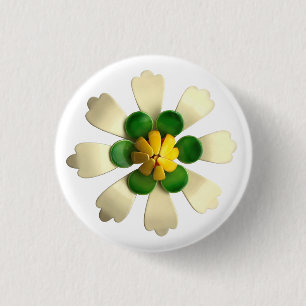 Badge Rond 2,50 Cm Fleur de Lotus Tropicale Florale Jardin de Printem
