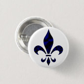 Badge Rond 2,50 Cm Fleur De Lys Button (Devant & derrière)