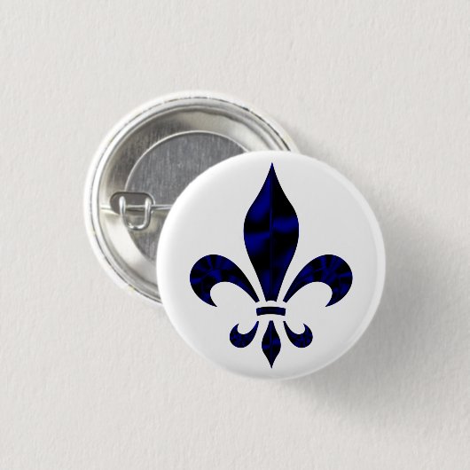 Badge Rond 2,50 Cm Fleur De Lys Button (Devant & derrière)