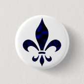 Badge Rond 2,50 Cm Fleur De Lys Button (Devant)