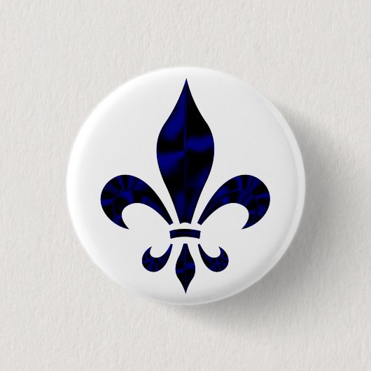 Badge Rond 2,50 Cm Fleur De Lys Button (Devant)