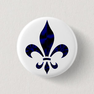 Badge Rond 2,50 Cm Fleur De Lys Button